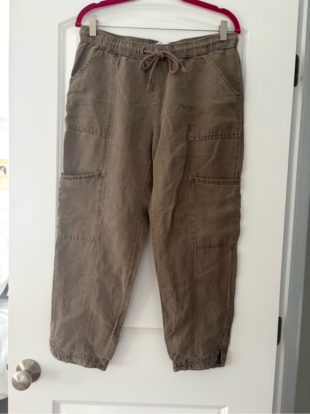 C&C California Olive/Taupe Drawstring Cargo Joggers